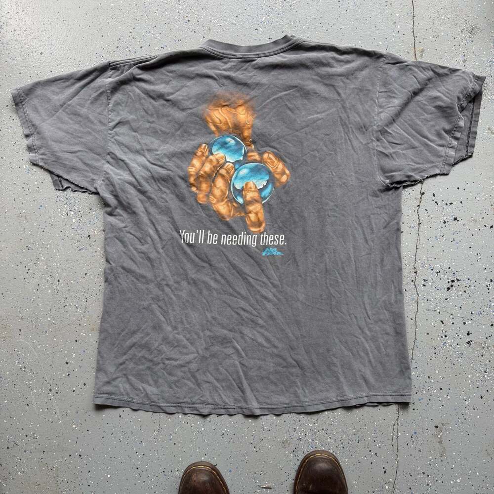 Vintage 90s No Fear You'll Be Needing These Graphic T-Shirt Gray